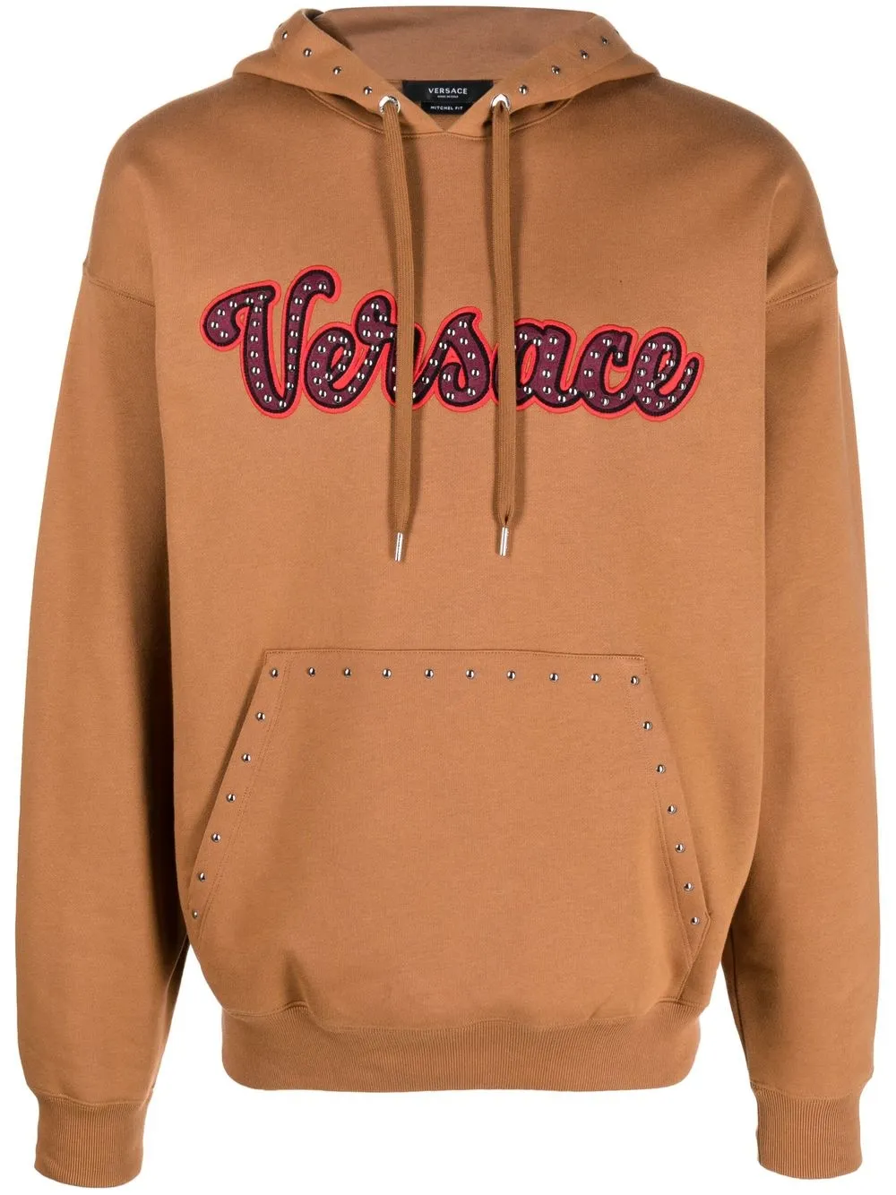 

Versace hoodie con letras del logo - Marrón