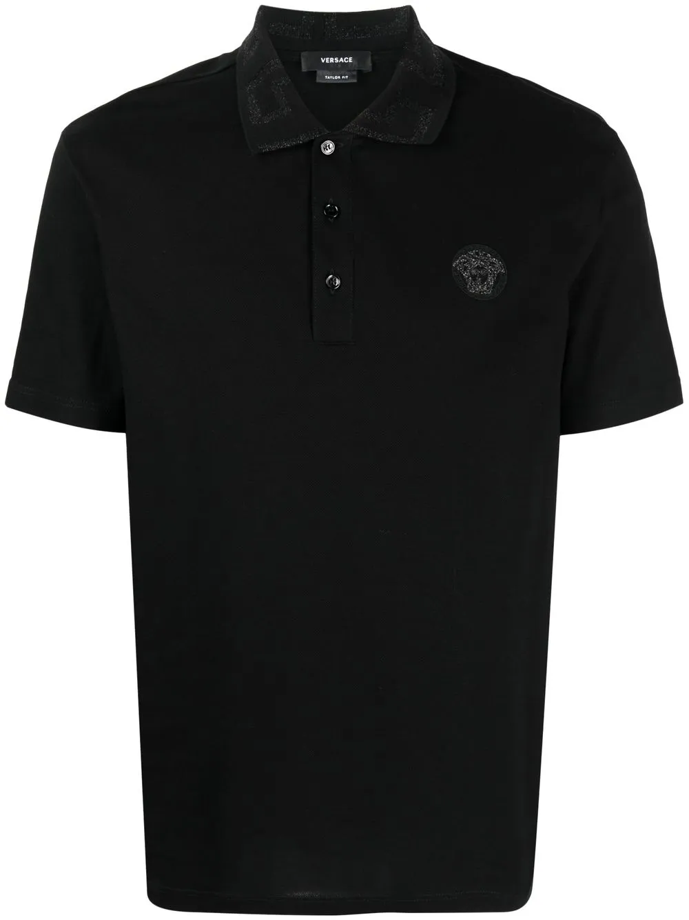 

Versace Medusa patch polo shirt - Black