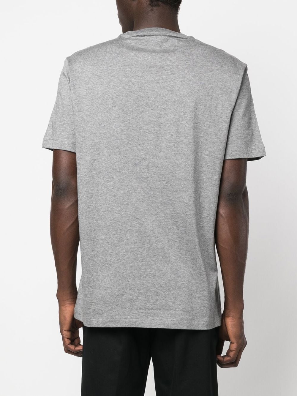 Shop Versace Logo Appliqué T-shirt In Grey