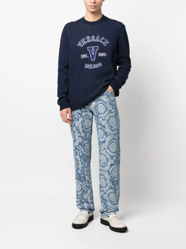 Tシャツ・カットソー VERSACE Midnight Blue Stretch Wool Blend Sweater 14440823BB_14_f.jpg?impolicy=