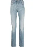 Versace geometric-print washed jeans - Blue