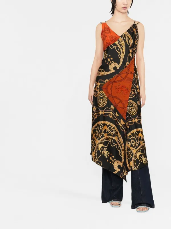 ワンピース Marine Serre Slip Dress Satin Long Slip DreSS • Marine Serre