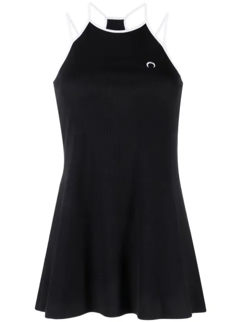 Marine Serre Neckholder-Kleid mit Logo
