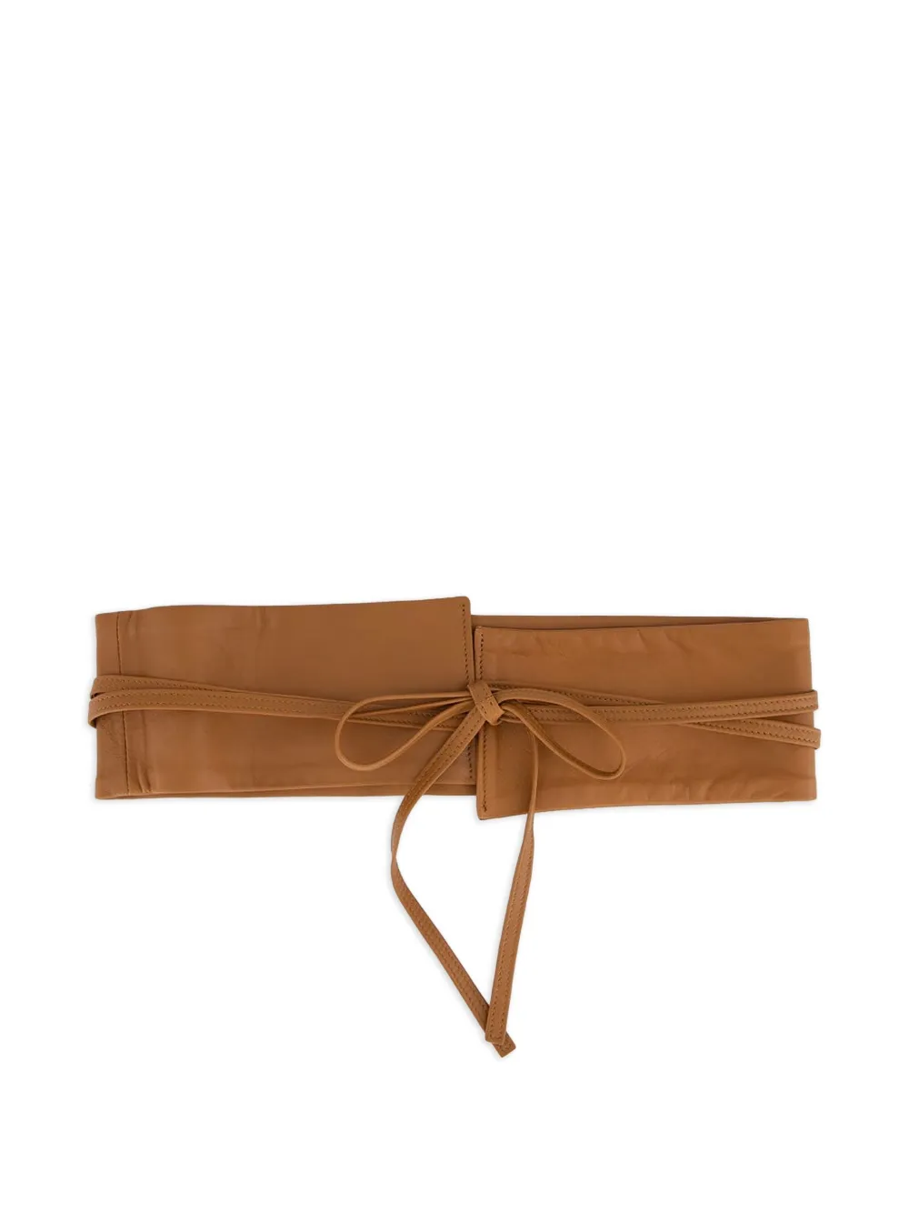 PAULA leather tie belt | Brown | Image 1