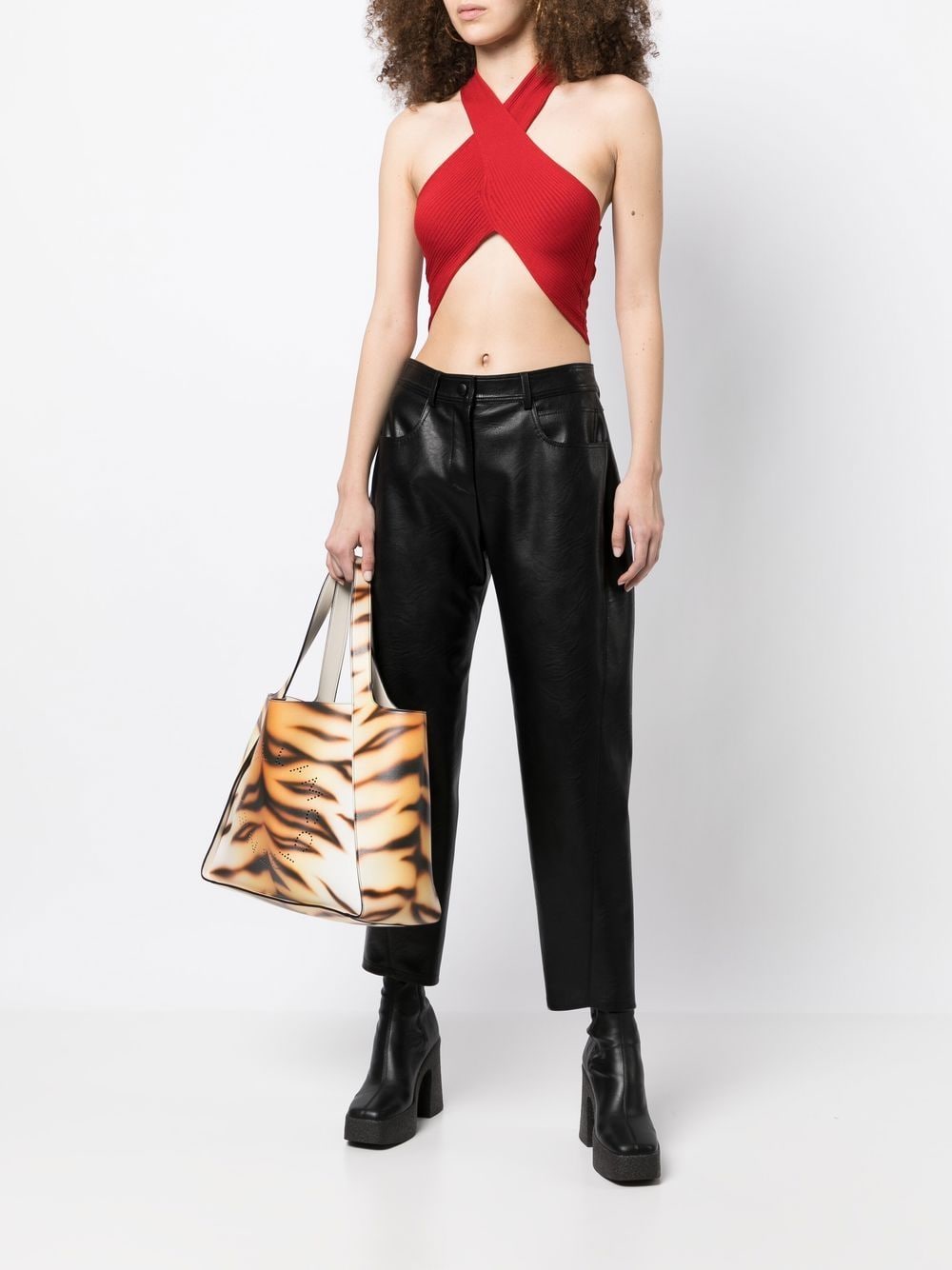 Stella McCartney Top met halternek - Rood