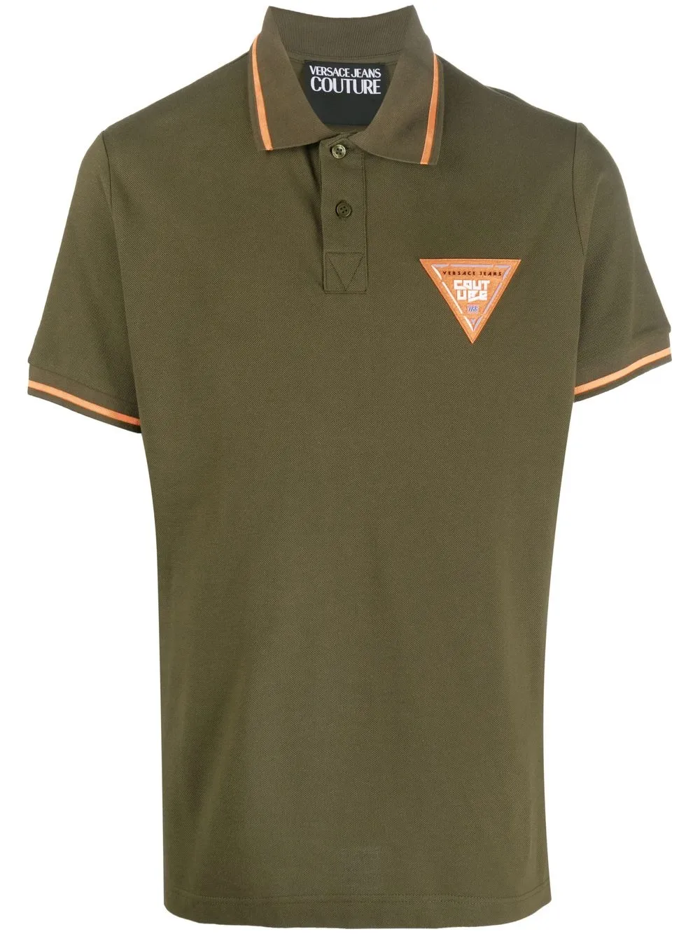 

Versace Jeans Couture playera tipo polo con parche del logo - Verde