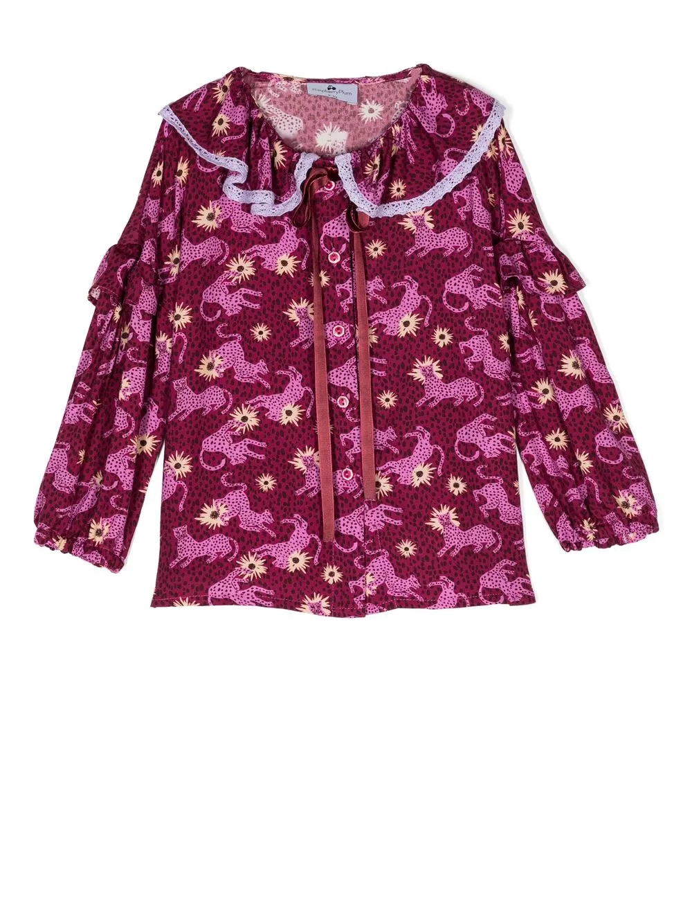 

Raspberry Plum Patti animal-print blouse - Purple