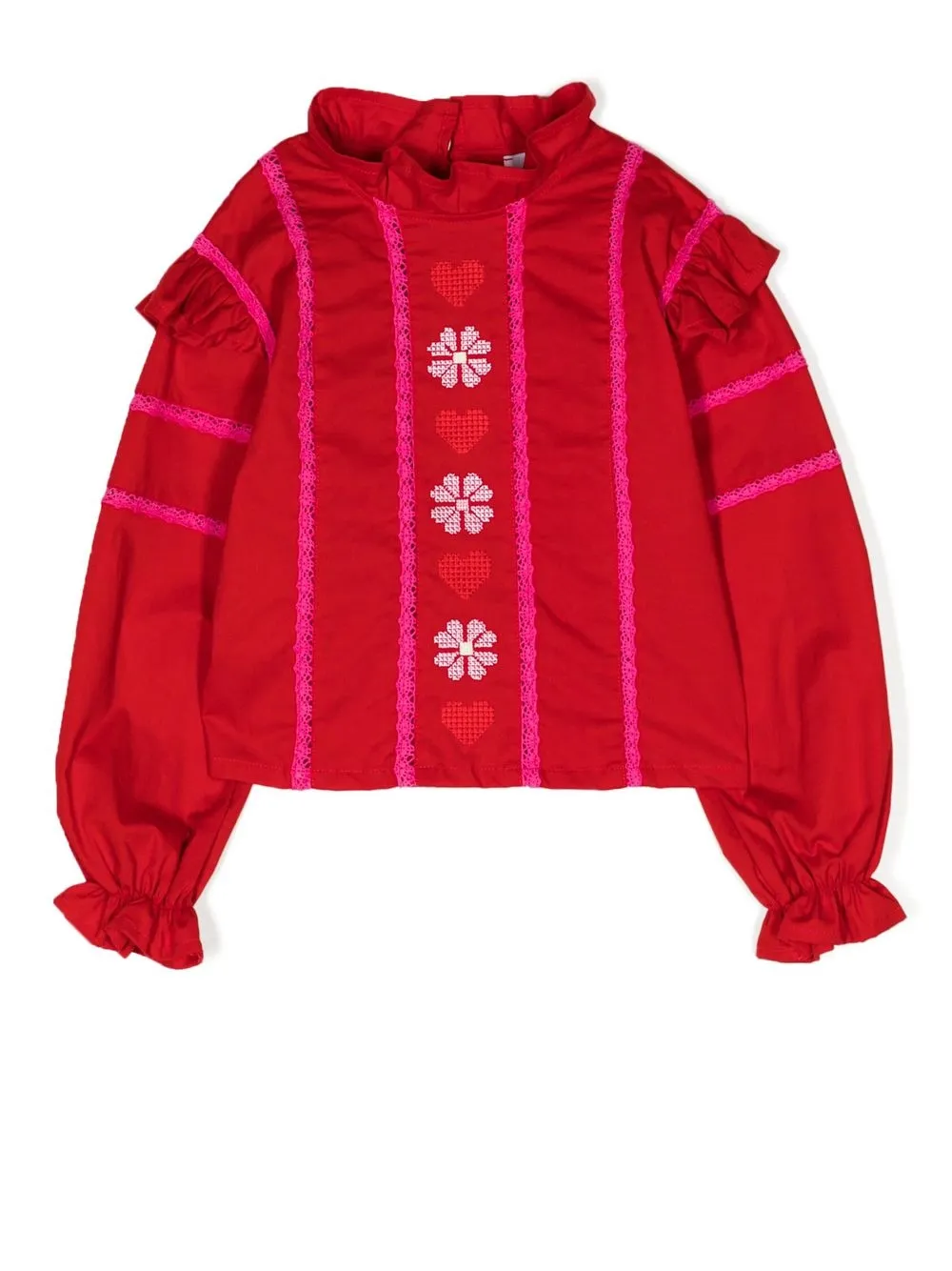 

Raspberry Plum Emma embroidered blouse