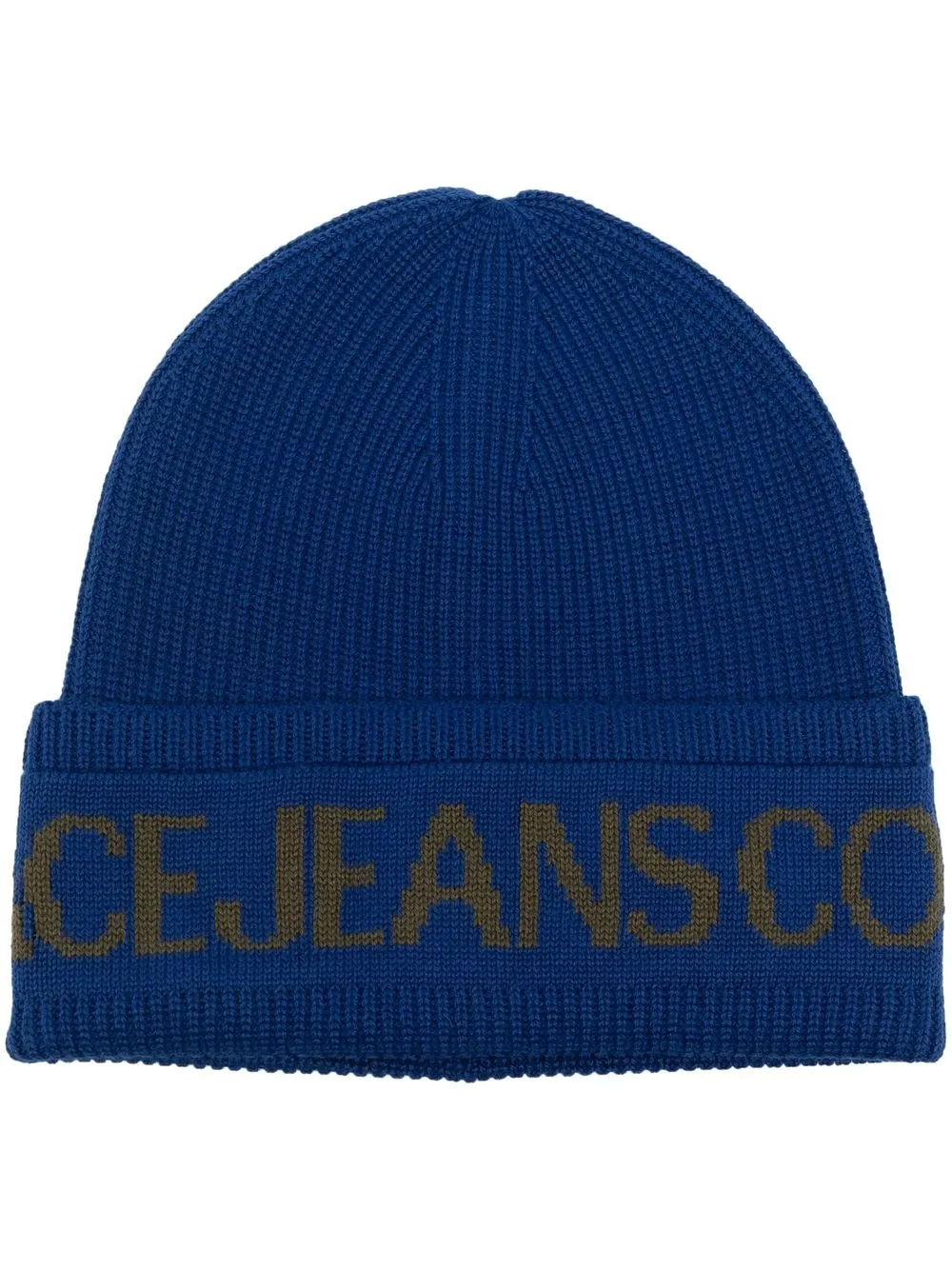 

Versace Jeans Couture logo intarsia-knit ribbed beanie - Blue