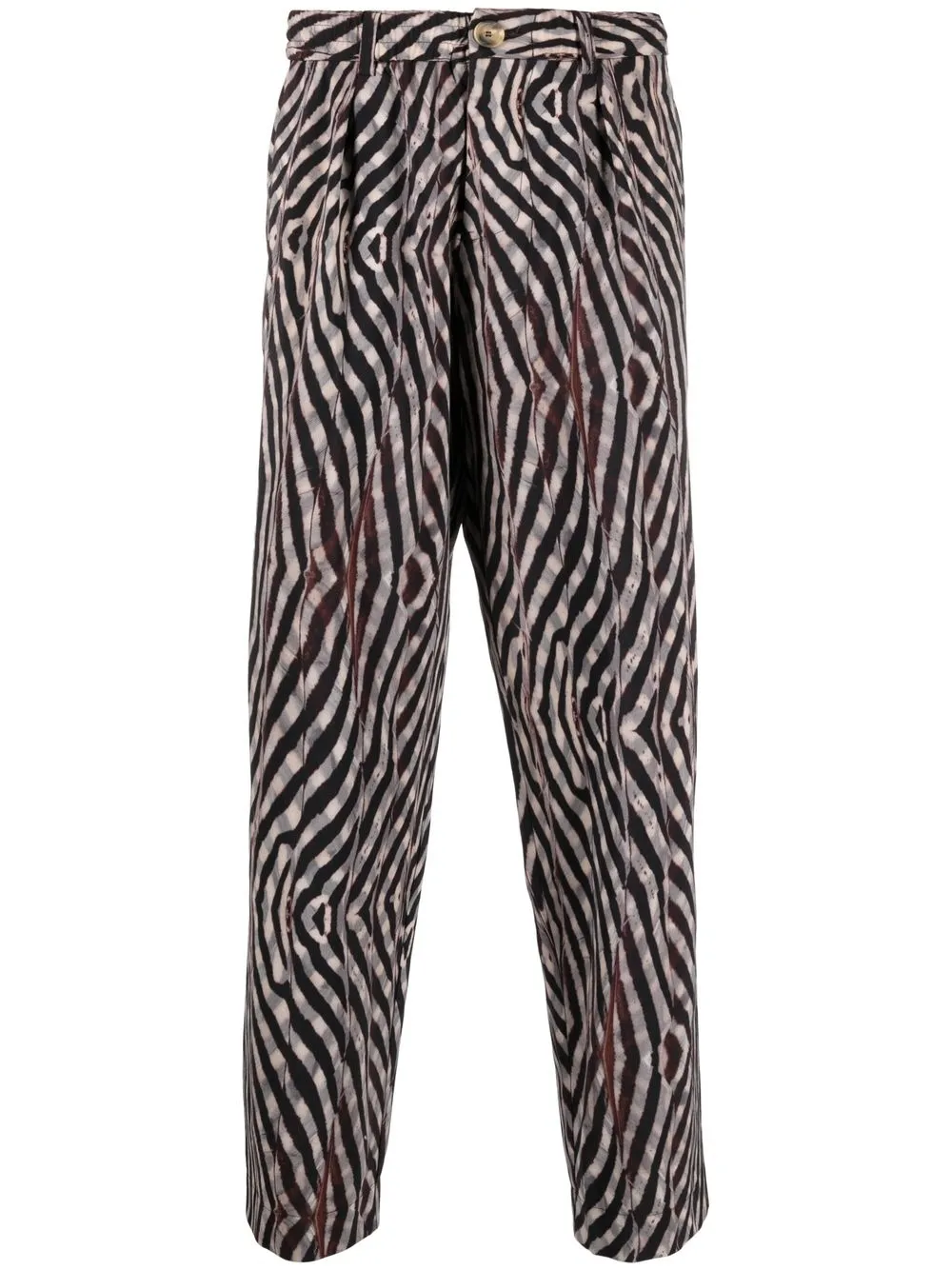 

Pierre-Louis Mascia zebra-print tailored trousers - Grey