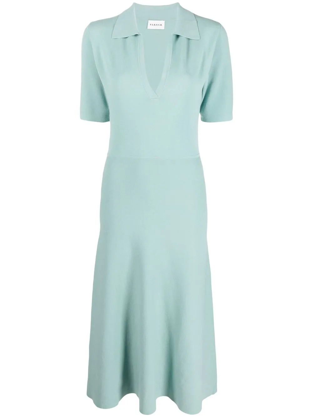 

P.A.R.O.S.H. vestido midi con tirantes tejido - Verde