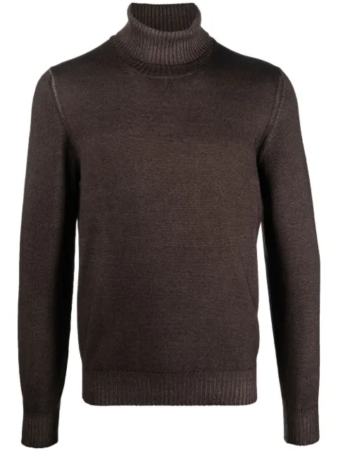 barba 密织高领毛衣