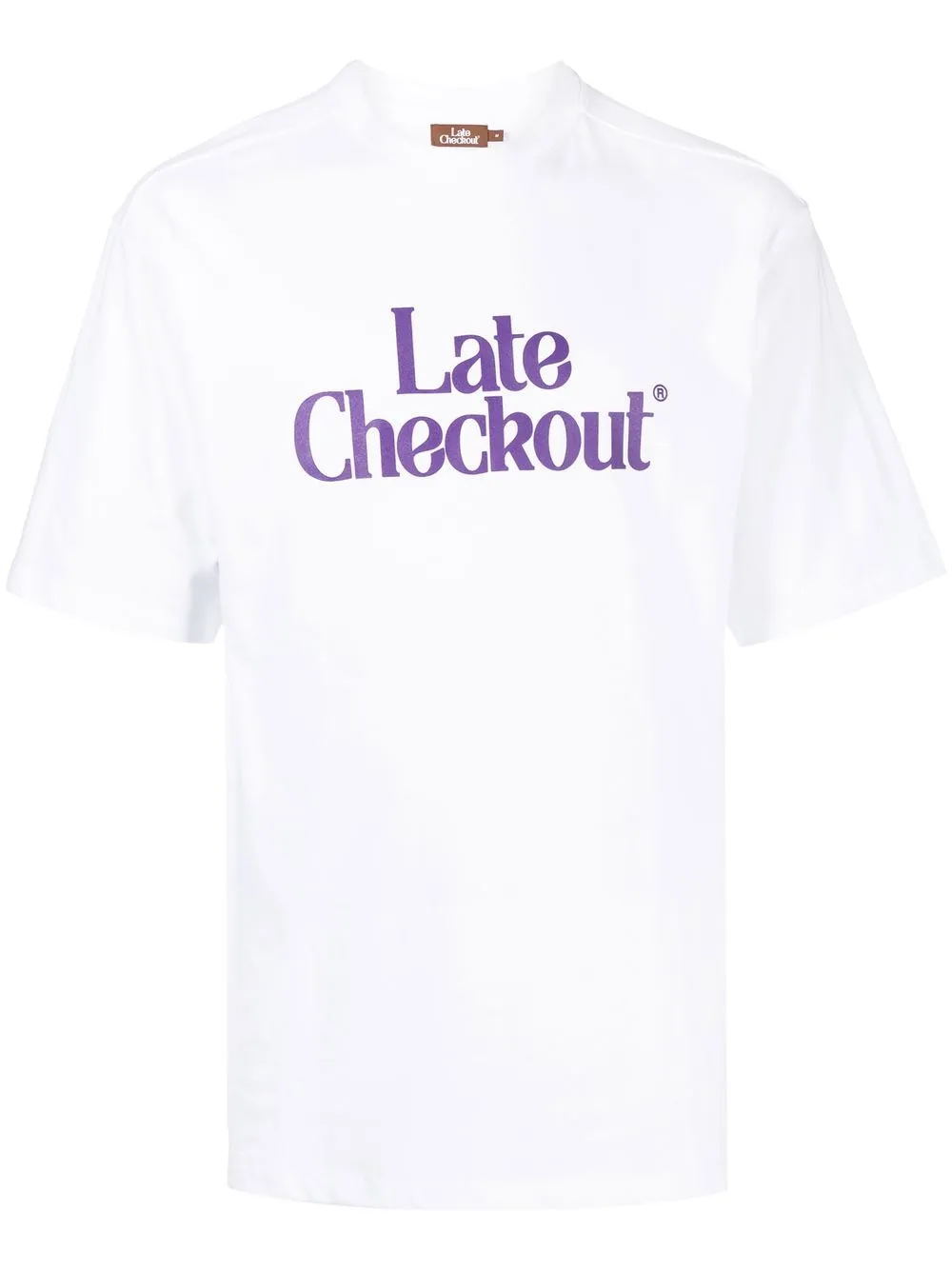 

Late Checkout playera con eslogan estampado - Blanco