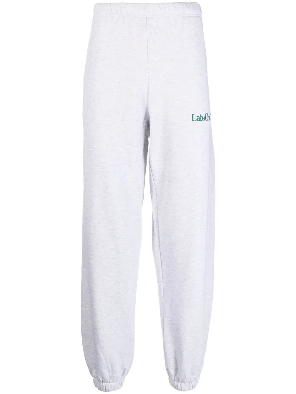 

Late Checkout embroidered-logo track pants - Grey