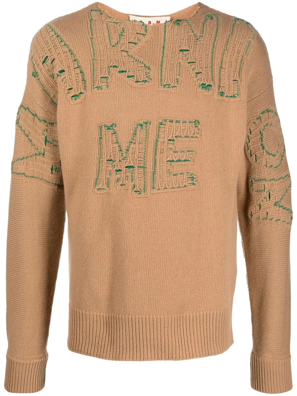 

Marni embroidered crew neck jumper - Brown