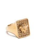 Versace Versace Tiles crystal-embellished ring - Gold
