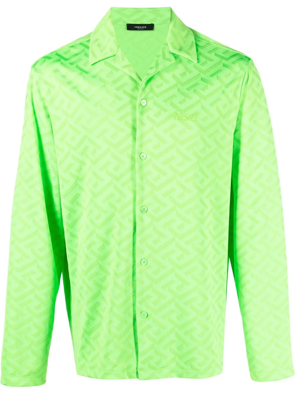 

Versace Greca-pattern button-up shirt - Green