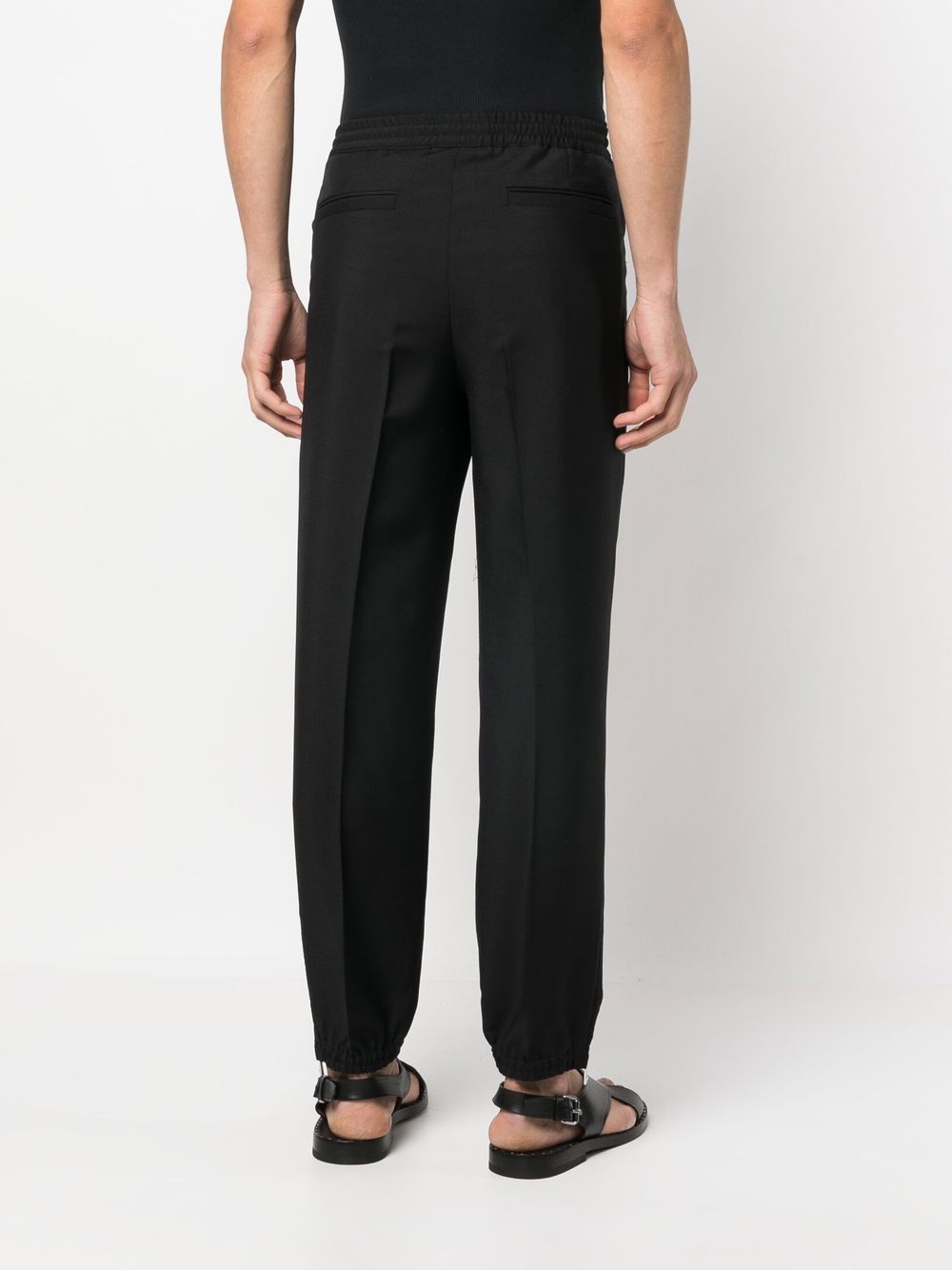Shop Versace Ankle Zips Track Pants In Black