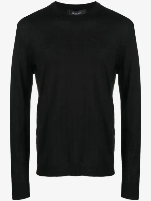 Versace La Greca cotton-silk jumper
