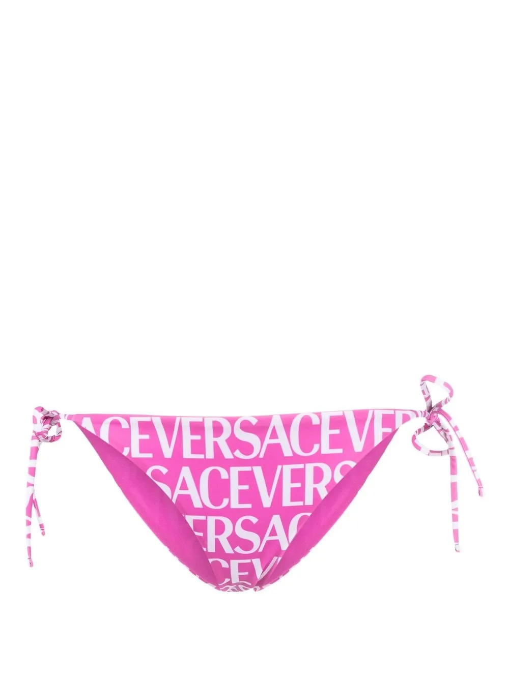 

Versace logo-print tie-fastening bikini bottoms - Pink