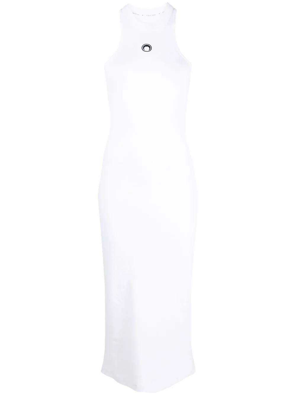 

Marine Serre logo-print sleeveless dress - White