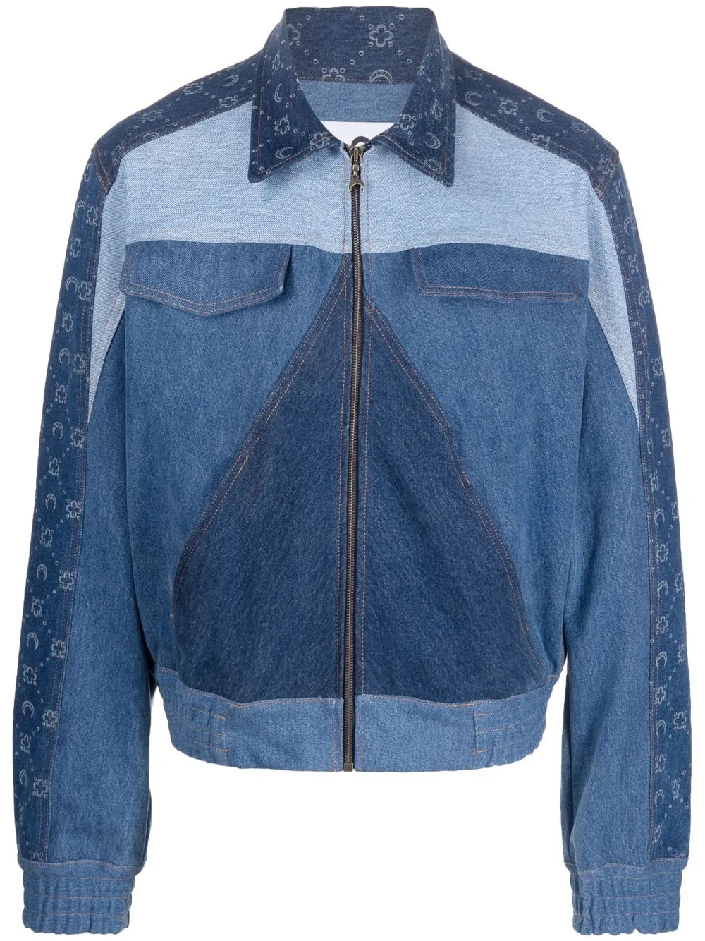 Marine Serre patchwork denim jacket | Blue | Image 1
