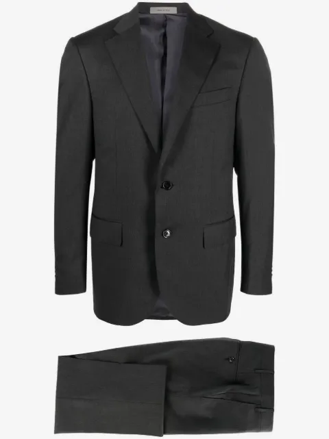 Corneliani بدلة صوف بكر بصف أزرار