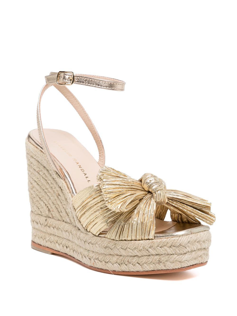 Loeffler Randall Taffeta leren sleehakken - Goud