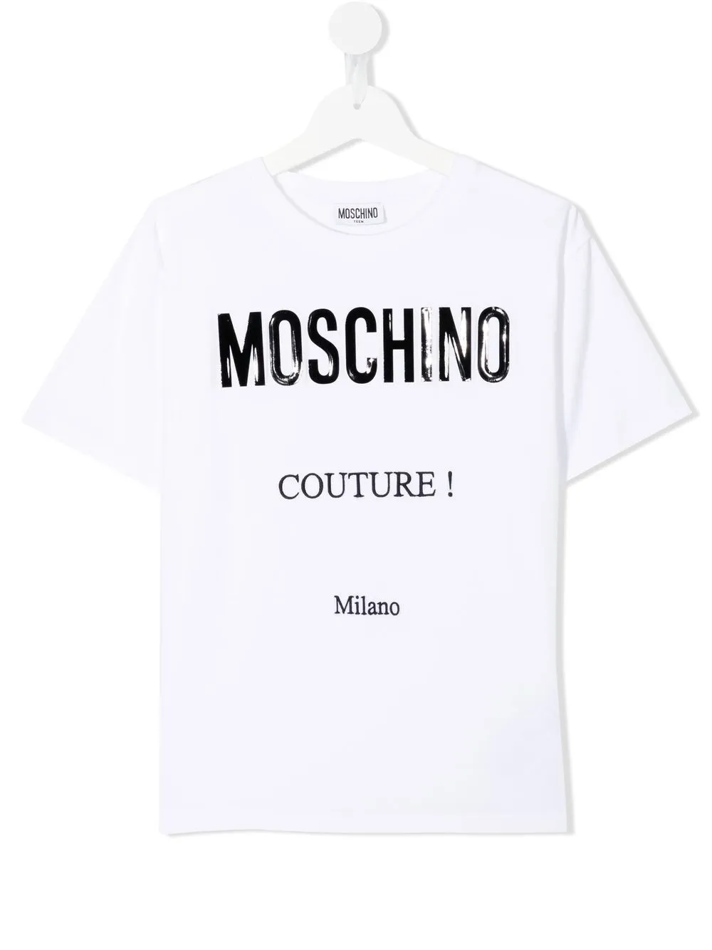 

Moschino Kids playera con logo estampado - Blanco