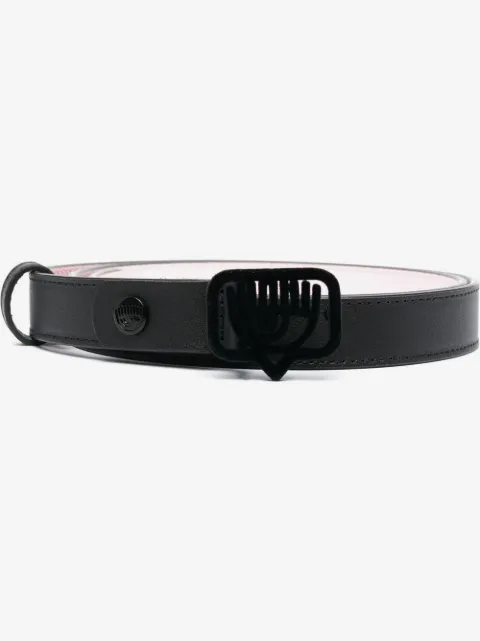 Chiara Ferragni logo buckle leather belt