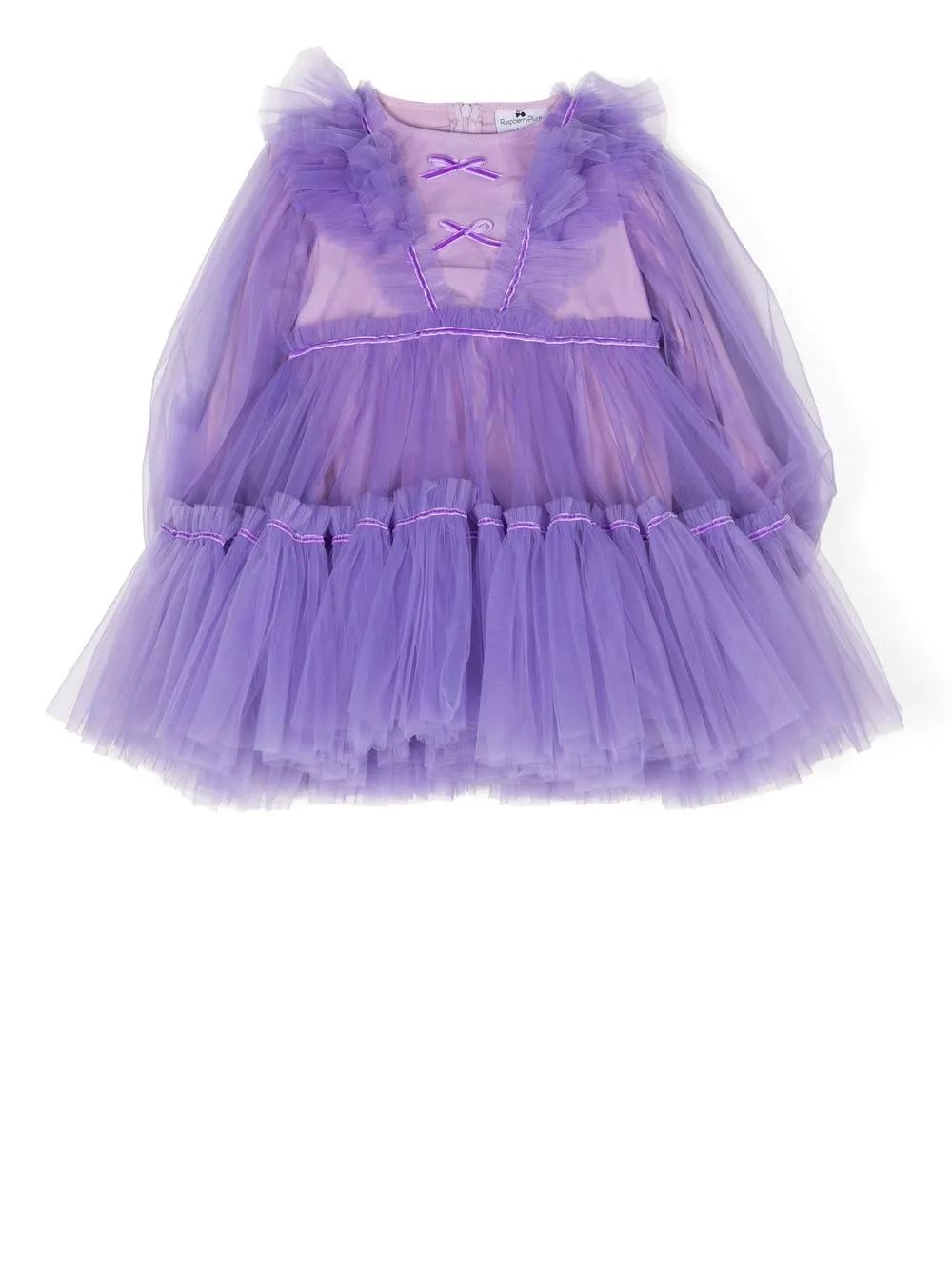 

Raspberry Plum bow-detail tulle dress - Purple