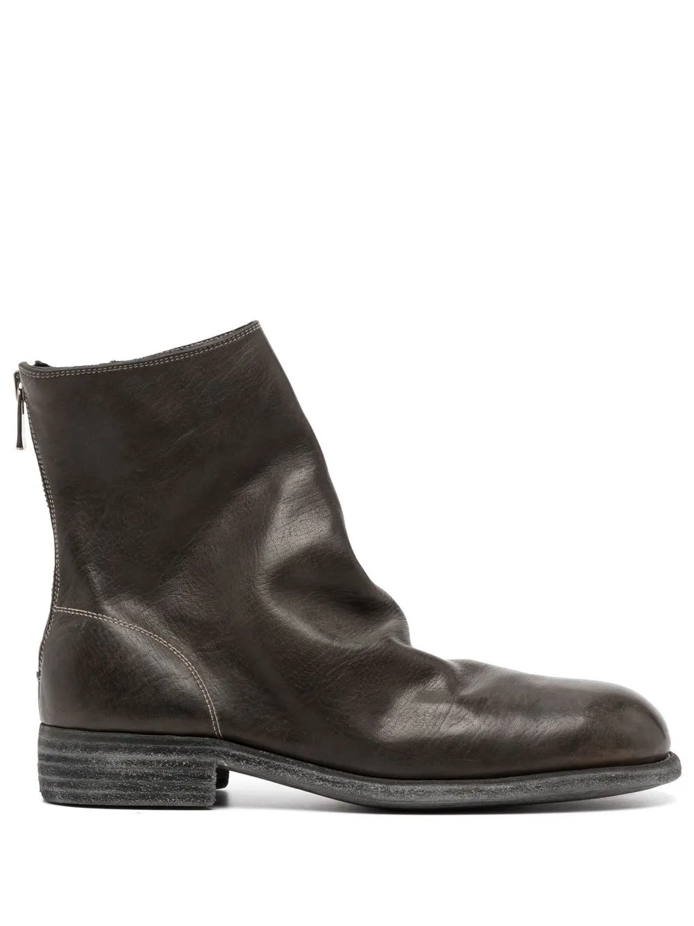 

Guidi ankle-length leather boots - Brown