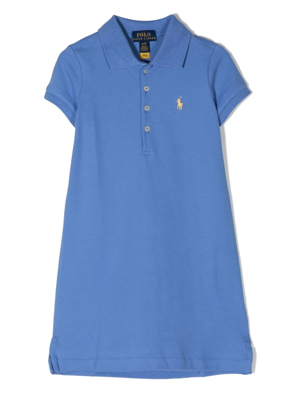 

Ralph Lauren Kids vestido estilo playera tipo polo con logo bordado - Azul