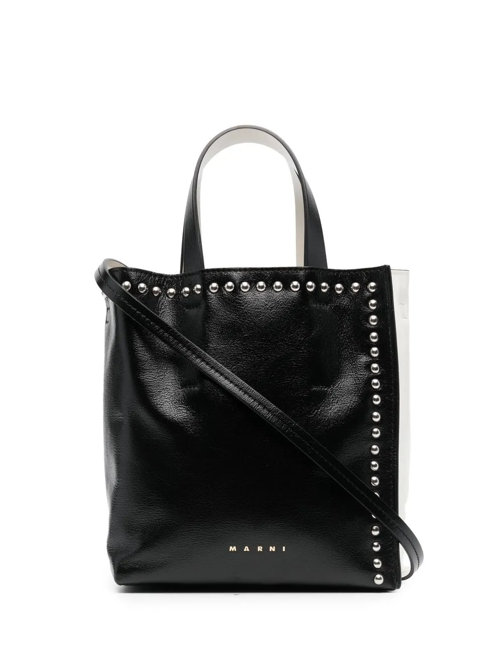 

Marni two-tone studded shoulder bag - Black