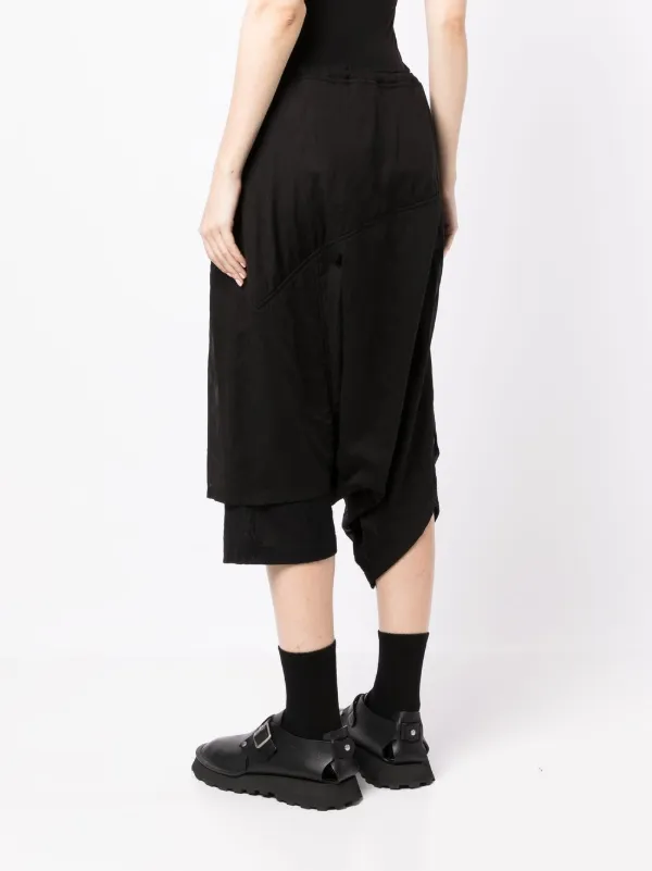 Y's ワイズ クロップドパンツ グレーx黒 2(S位) 2200124S0163 Y's クロップドパンツ | ブラック | FARFETCH JP