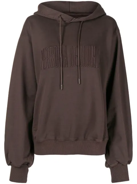 Juun.J slogan drawstring hoodie