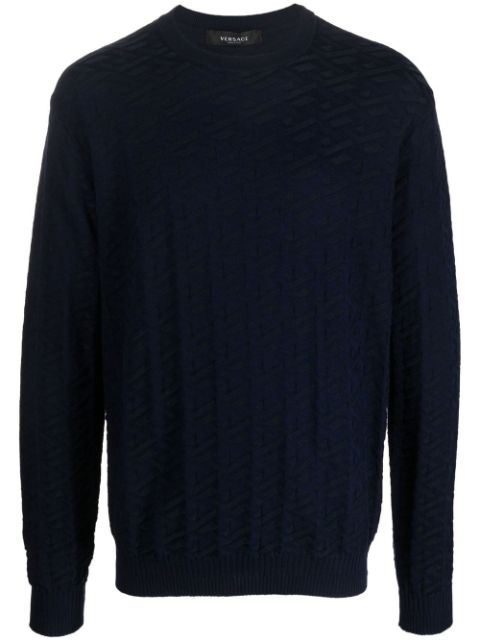 Versace - La Greca jacquard-knit jumper