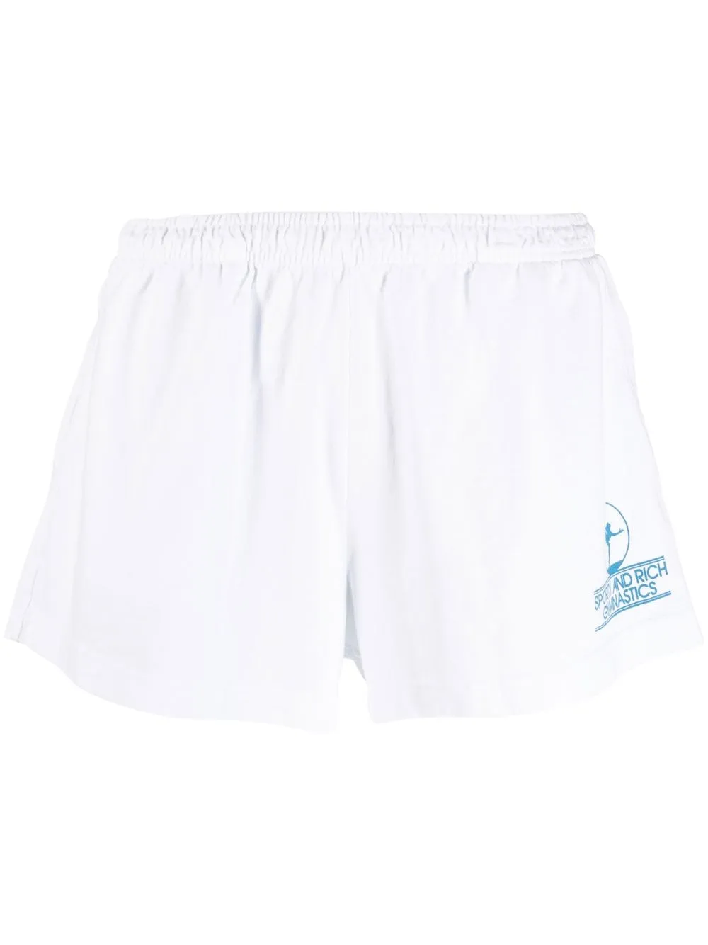 

Sporty & Rich shorts deportivos con logo estampado - Blanco