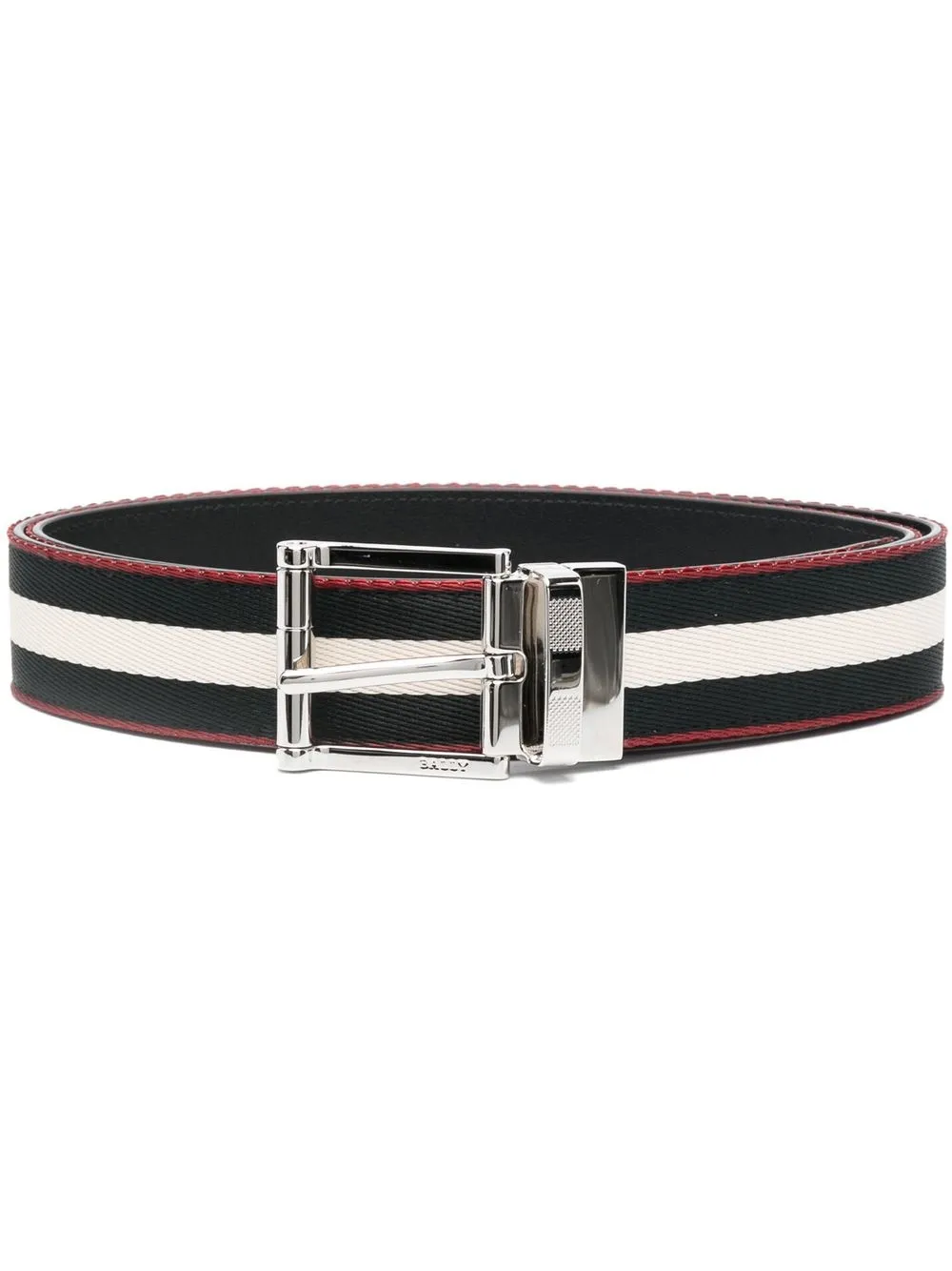 

Bally striped buckle-fastening belt - Black