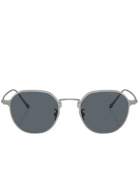 Giorgio Armani logo-print round-frame sunglasses