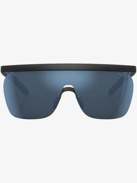 Giorgio Armani logo-print shield-frame sunglasses