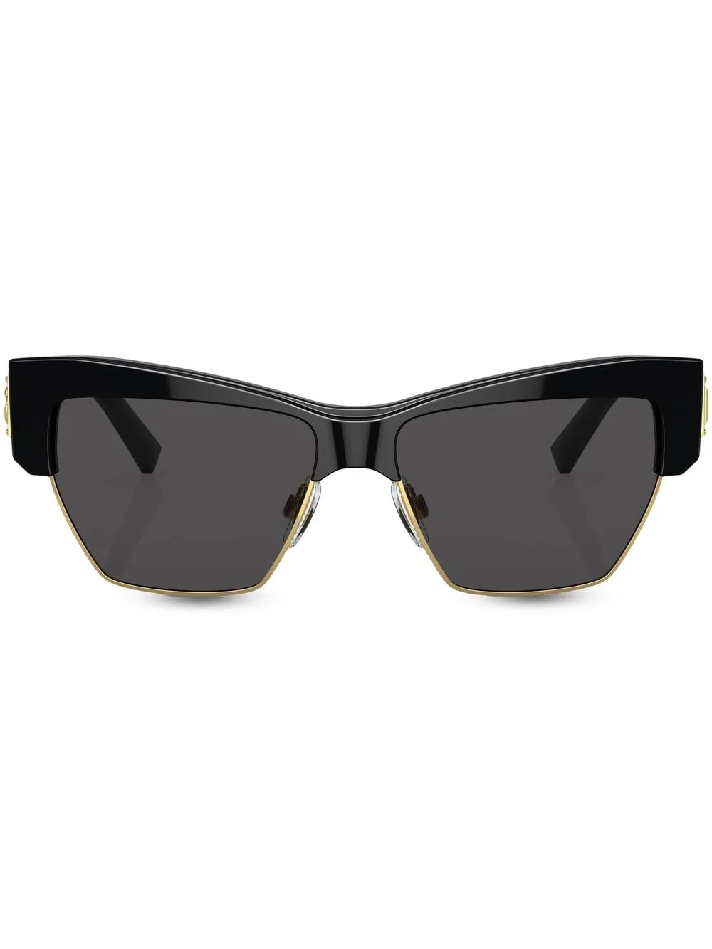 Dolce & Gabbana Eyewear logo-plaque cat-eye sunglasses - Black