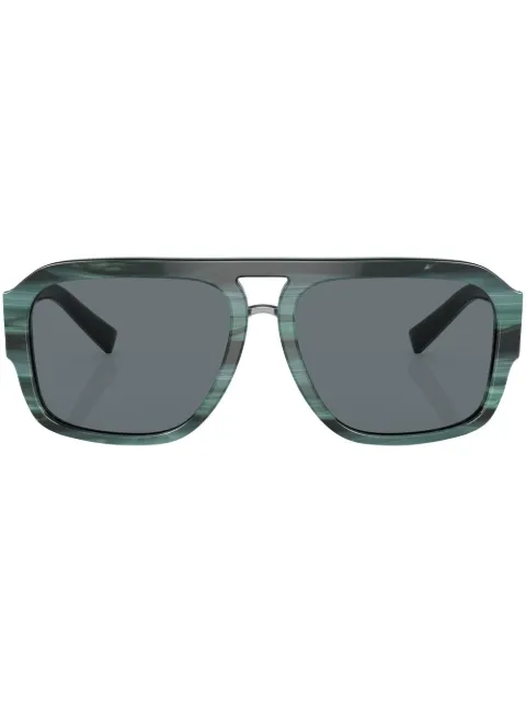 Dolce & Gabbana Eyewear logo-plaque square-frame sunglasses