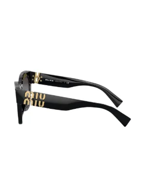 Miu Miu ブラックキャットアイサングラス Miu Miu ブラック キャットアイ サングラス - メルカリ