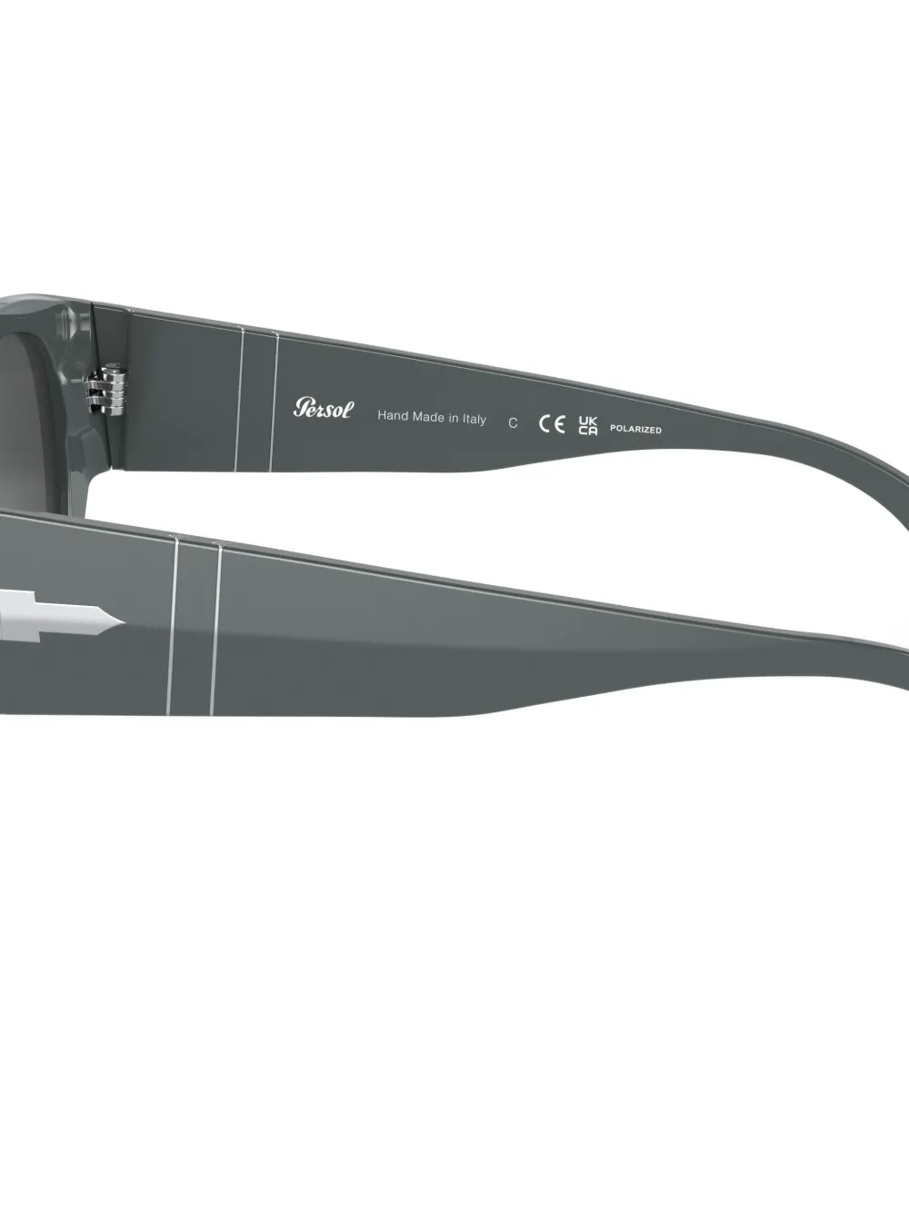  Persol Sonnenbrille Mit Eckigem Gestell   Grau 