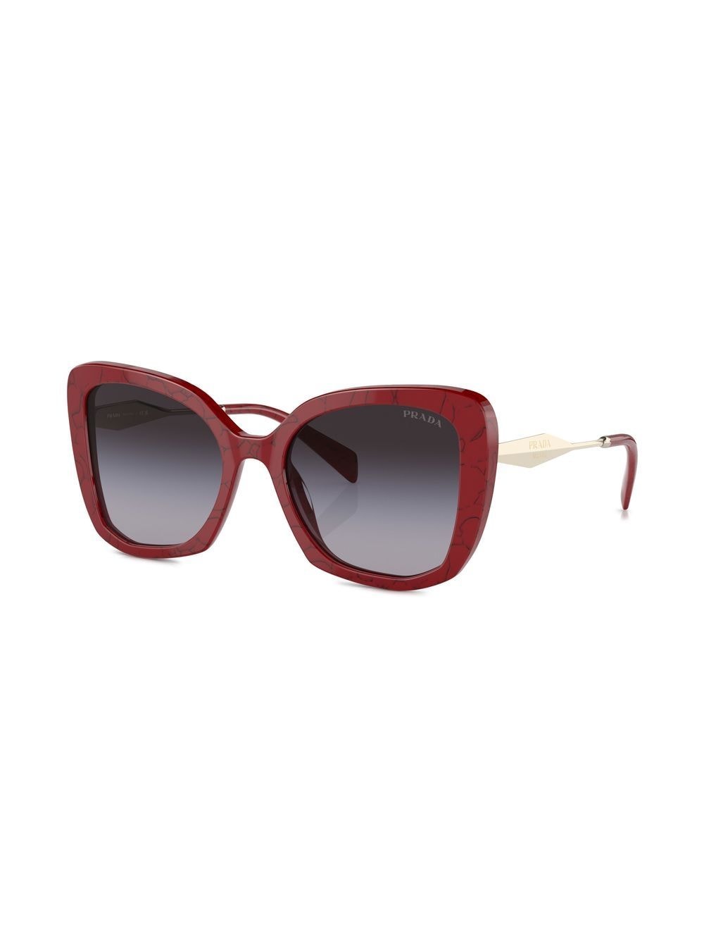 Prada Eyewear Zonnebril met logodetail - Rood