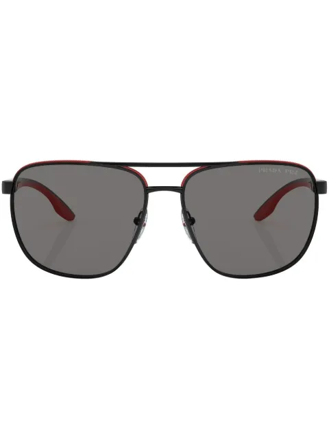 Prada Linea Rossa solglasögon med logotyp