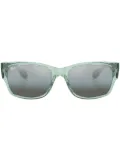 Ray-Ban rectangle-frame mirrored-lens sunglasses - Green