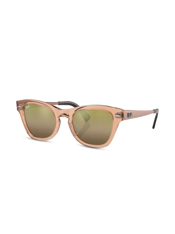 Ray-Ban square-frame gradient-lens Sunglasses Brown FARFETCH IN
