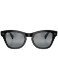 Ray-Ban square-frame mirrored-lens sunglasses - Black